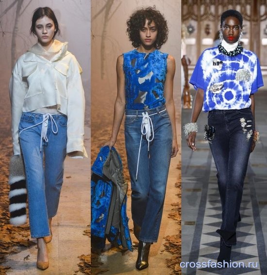 Модные джинсы и одежда из денима осень-зима 2017-2018: обзор коллекций
