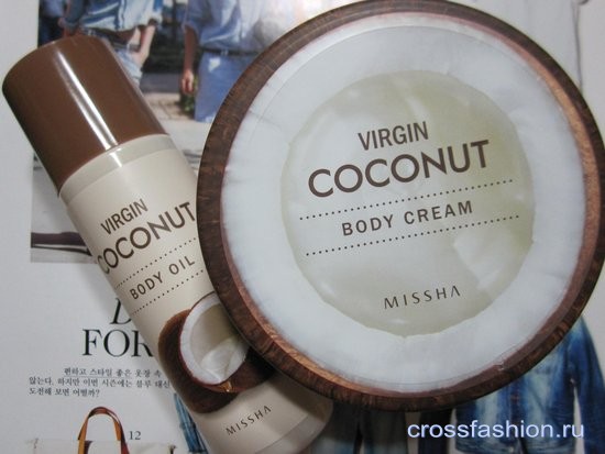 Virgin Coconut Body Oil и Cream Missha Масло и крем для тела с кокосовым маслом