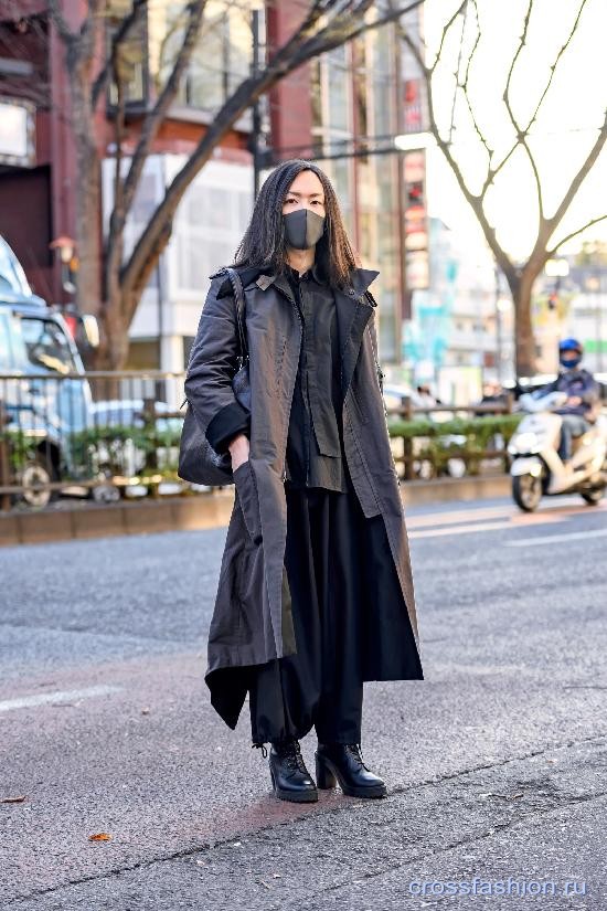 Street style Неделя моды в Токио, март 2021