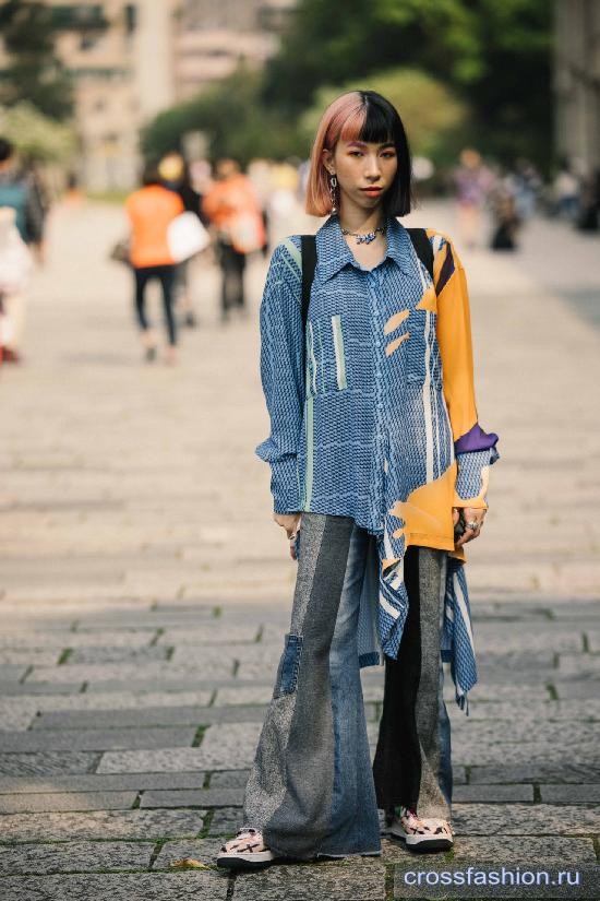 Стрит стайл Недели моды в Тайбэе (Тайвань), март 2021