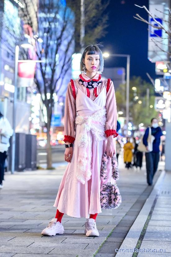 Street style Неделя моды в Токио, март 2021