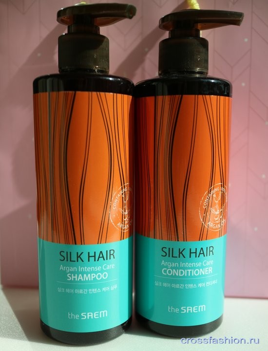 Saem Silk Hair Argan Intense Care Шампунь и кондиционер с маслом арганы