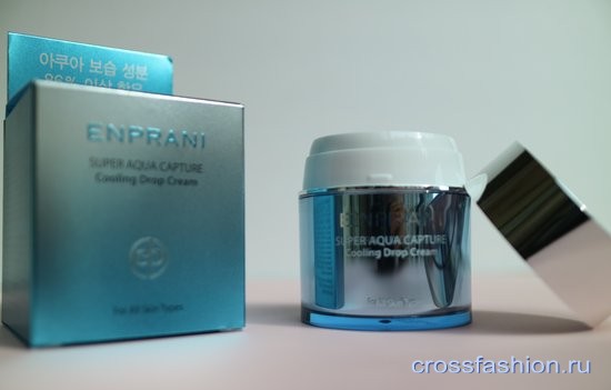 Enprani Super Aqua Capture Cooling Drop Cream Глубоко увлажняющий крем: отзыв и свотчи