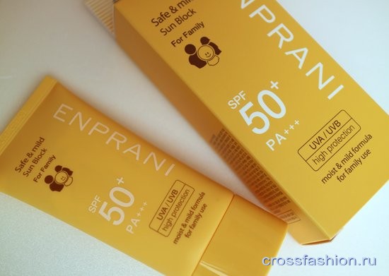 Enprani Safe&mild Sun Block for Famili SPF 50+PA+++ солнцезащитный крем отзыв