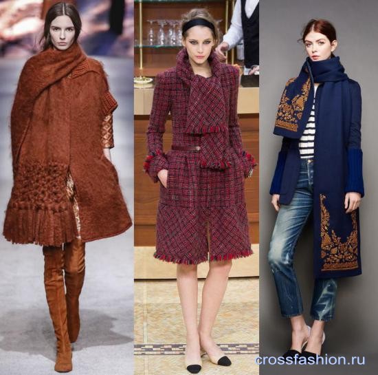 Модные шарфы и шейные платки осень-зима 2015-2016: актуальные сочетания и модели