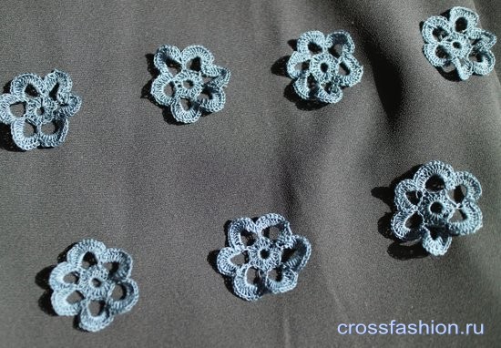 Вязание крючком цветы из швейных ниток