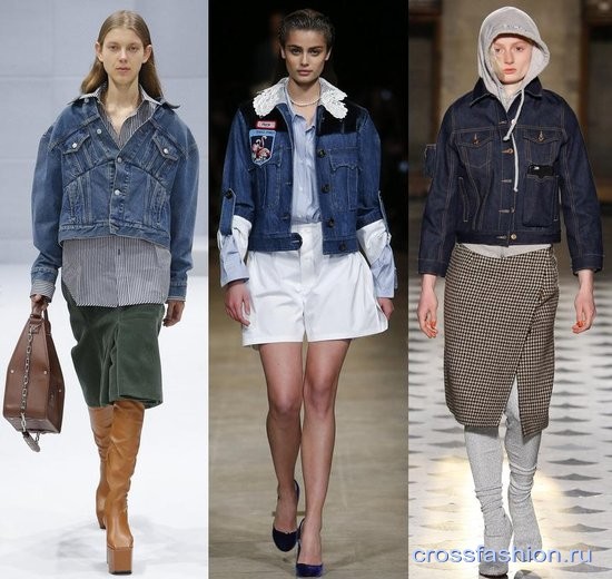 Модные джинсовые куртки осень-зима 2016-2017