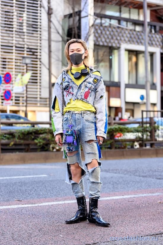 Street style Неделя моды в Токио, март 2021