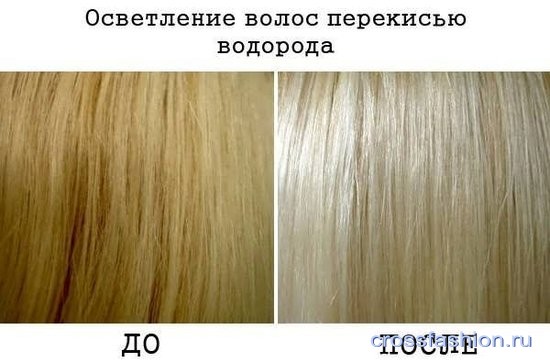 Осветление волос окислителем или перекисью водорода 3% и более