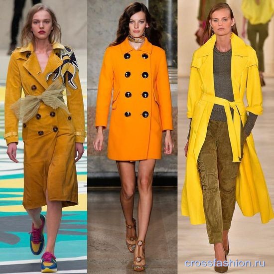 Платья, юбки, пальто и брюки желтого цвета — тренд весна-лето 2015 