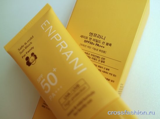 Enprani Safe&mild Sun Block for Famili SPF 50+PA+++ солнцезащитный крем отзыв