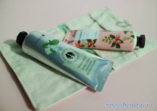 Raspberry hand cream with shea butter и Mint&vaseline softening foot cream