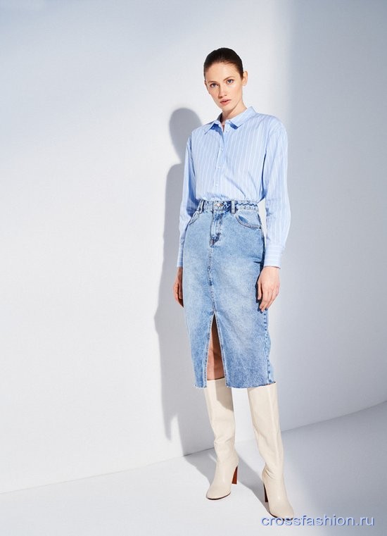 Crossfashion Group - Модные джинсовые юбки осень-зима 2022-2023: модели из  каталогов российских брендов