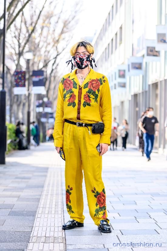 Street style Неделя моды в Токио, март 2021