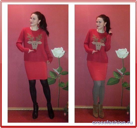 Сочетание юбки-карандаш с блузками, джемперами и свитшотами