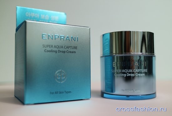 Enprani Super Aqua Capture Cooling Drop Cream Глубоко увлажняющий крем: отзыв и свотчи