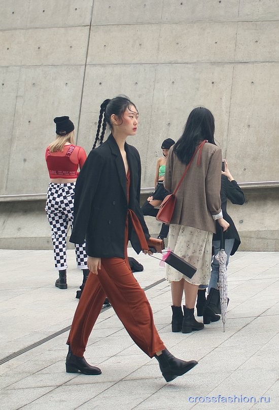 Street style Seoul Fashion week, march 2019. Стрит стайл Недели моды в Сеуле, день первый