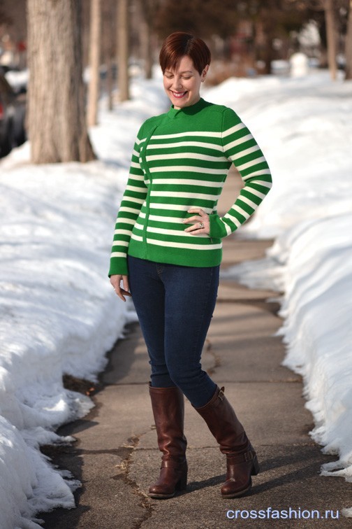 greenstripesweater outfit