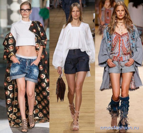 модные джинсовые шорты весна-лето 2015