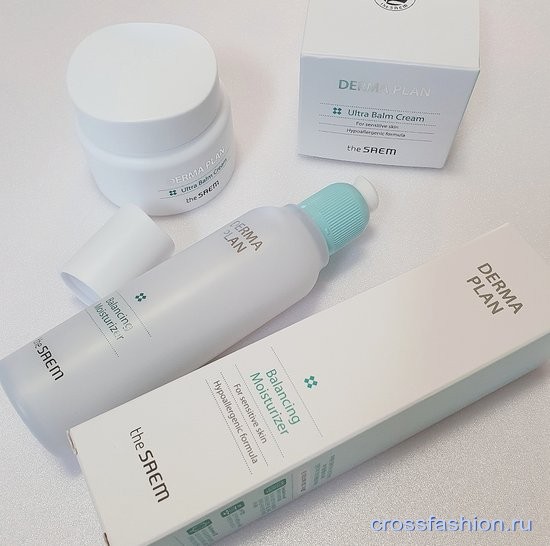 the-saem-seriya-dlya-chuvstvitelnoj-kozhi-derma-plan-ultra-balm-cream-i-balancing-moisturizer