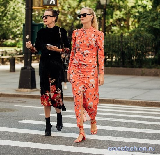 Стрит стайл Недели моды в Нью-Йорке, сентябрь 2019