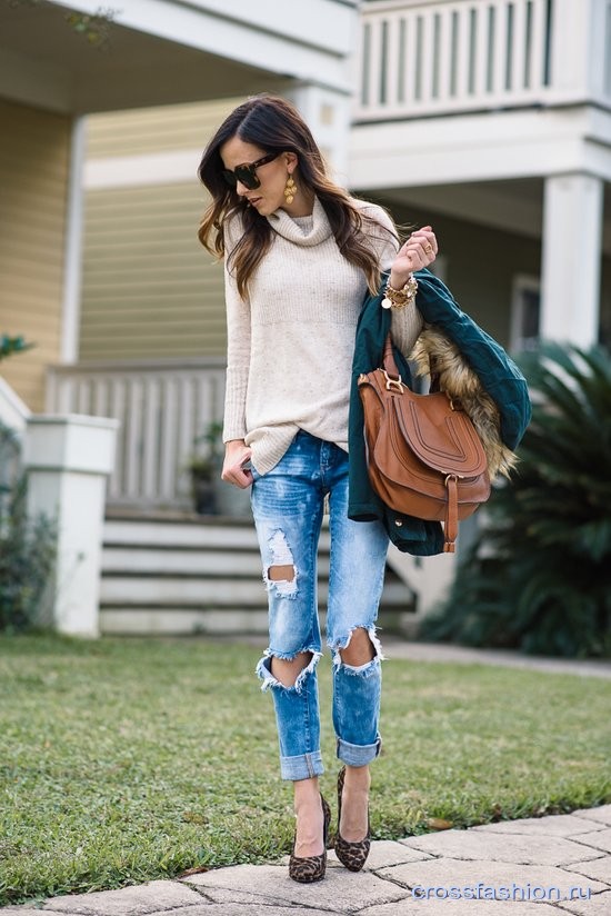 Что делать если в гардеробе только джинсы и свитеры? Примеры из блога Sequins&things