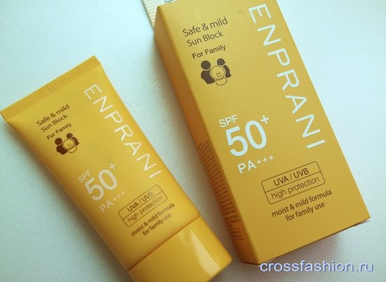 Enprani Safe&mild Sun Block for Famili SPF 50+PA+++ солнцезащитный крем отзыв