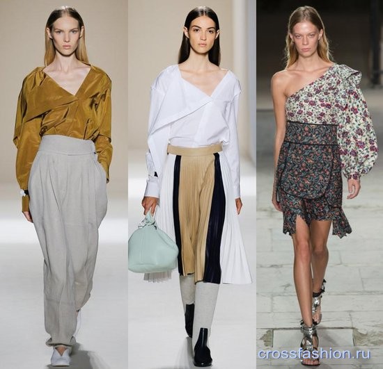 Модные блузки весна-лето 2017: актуальные модели, ткани и сочетания с другой одеждой
