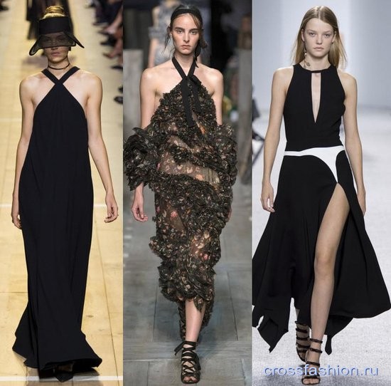 Черные платья весна-лето 2017: модные принципы, фасоны, декор и актуальные материалы