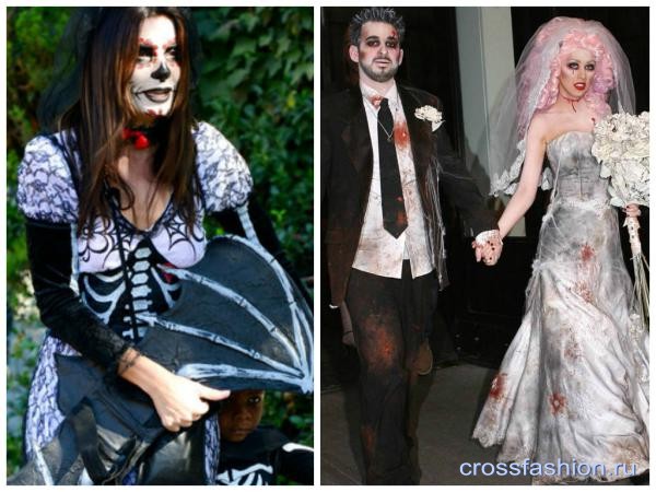 Образ на Хеллоуин труп невесты наряд прическа макияж